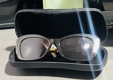 CHANEL Cat Eye Polarized Tortoise Sunglasses Brown Lens Pearl Detail Acetate