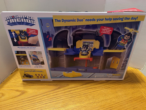 Fisher Price Little People DC Super Friends Batcave Set New 2020 Look - Foto 2 di 2