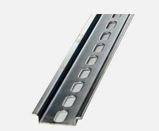 35MM TOP HAT DIN RAIL 370MM SLOTTED CUT TO LENGTH 7.5mm Depth