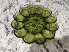 MINT! Vintage 1972 Anchor Hocking Glass Fairfield Avocado Green Egg Plate