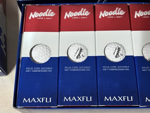 Maxfli Noodle Long & Soft Golf Balls - 6 Sleeves, White Black 1-4 - Brand New! - Picture 4 of 7