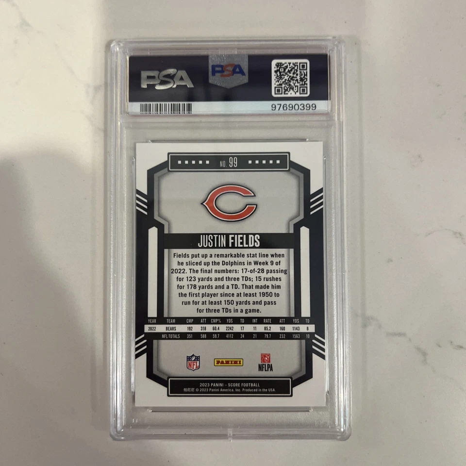 2023 Score - Justin Fields #99 Extraterrestrial -Bears-Jets- (POP 1) - Image 2 of 3