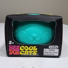 Schylling NeeDoh Cool Cats Teal Squishy Squeeze Toy Ages 3-5 MPN 26028HY