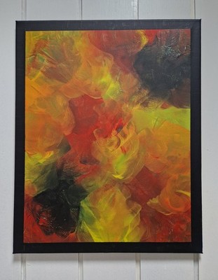 IPonArt Acrylbild, handgemalt, Unikat, 40x50 cm, Keilrahmen. ''Eruption II.