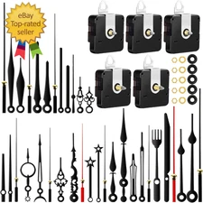 5Pcs High Torque Quartz Clock Movement Mechanism Replacement Clock Kit with 12 D