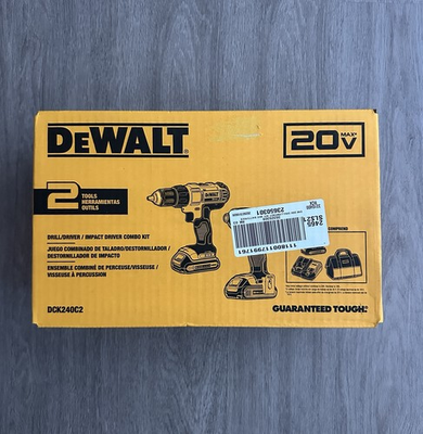 #ad #ad DEWALT DCK240C2 20V Impact Drill Driver Combo Kit w 2 Batteries and Charger $145.99