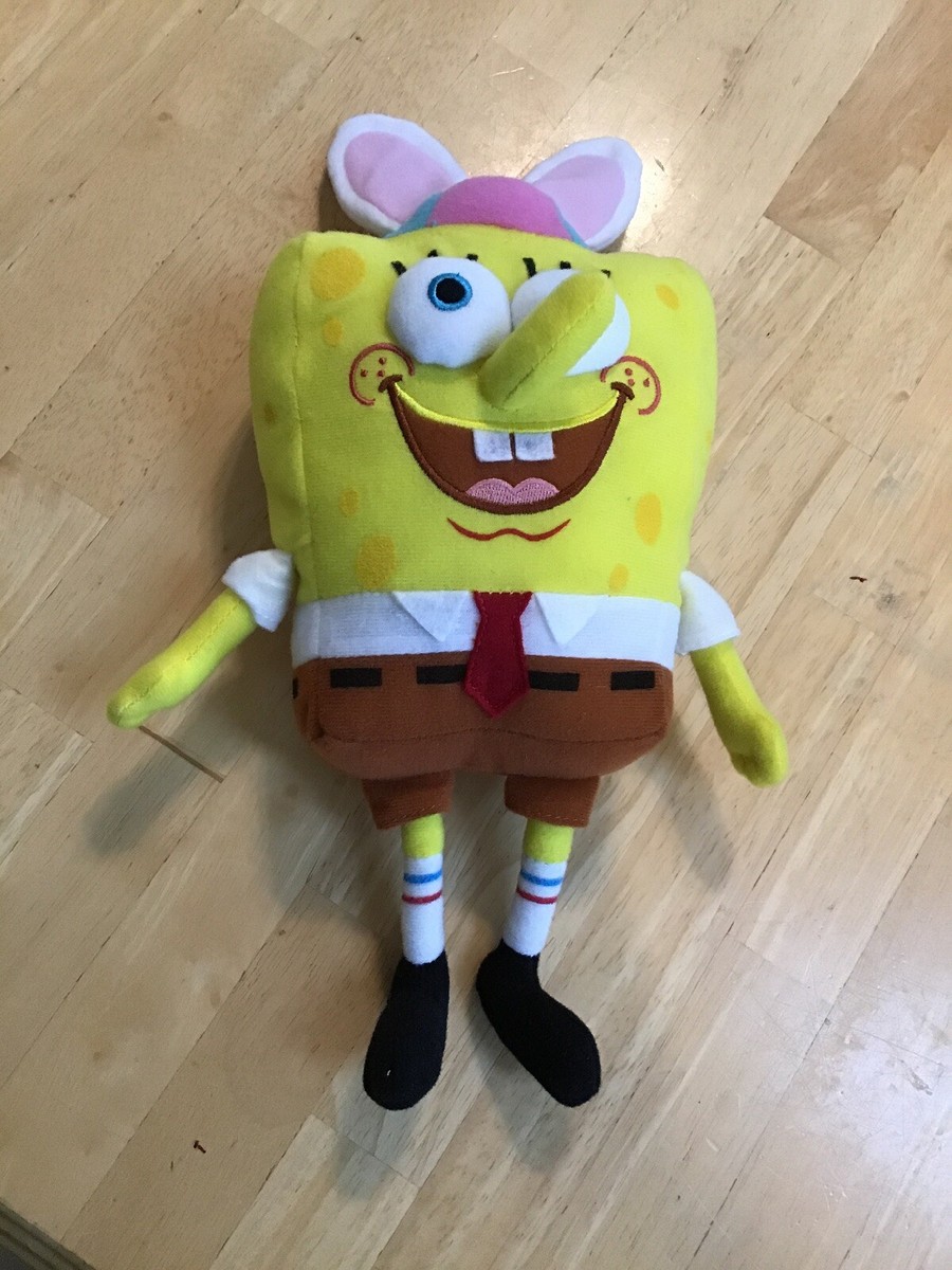 2004 Viacom Spongebob Squarepants Bunny Ears Easter plush stuffed 