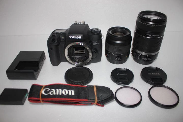 With Image Stabilization Canon Eos 8000D Standard Telephoto Double Lens Set