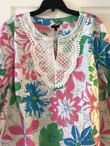 Nuevo con etiquetas Top Talbots Mujer Manga 3/4 100% Algodón Talla 3X - Imagen 4 de 19
