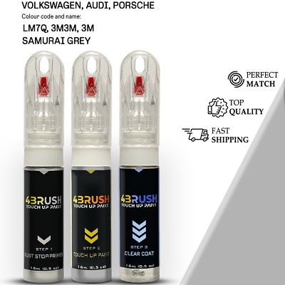 for VW,AUDI,PORSCHE LM7Q,3M3M,3M SAMURAI GREY Touch Up Paint Scratch Repair Kit 