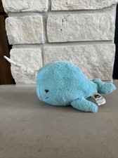 2Z Jellycat Aqua Sea Sorbet Blue Green Teal Narwhal Plush Iridescent Horn Sea