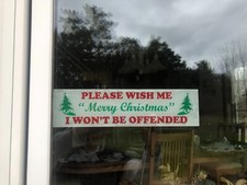 Christmas window cling for home  auto 3 PACK