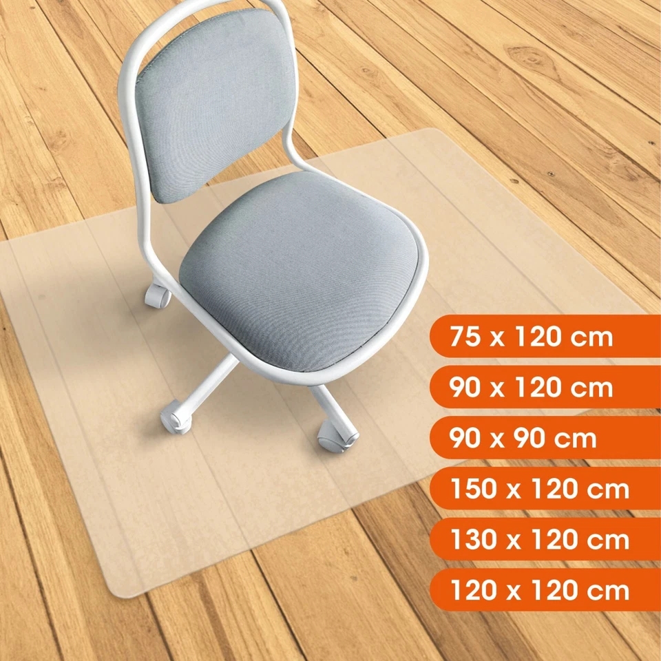 Bodenschutzmatten für Hartböden in 6 Größen Bürostuhlunterlage Bodenschutzmatte