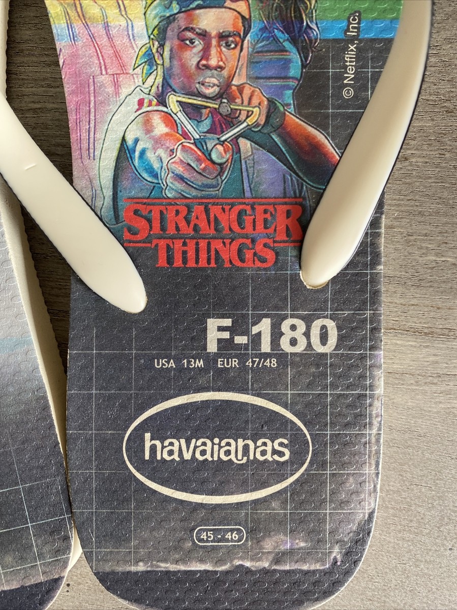 Havaianas Stranger Things Thong Flip Flops Size 13 Eur 47/48  display picture 1