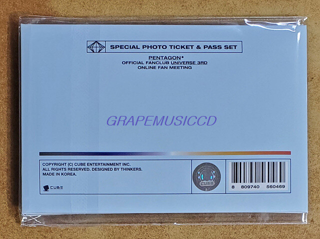 PENTAGON PENTAG-ON AIR OFFICIAL GOODS SPECIAL PHOTO TICKET & PASS 