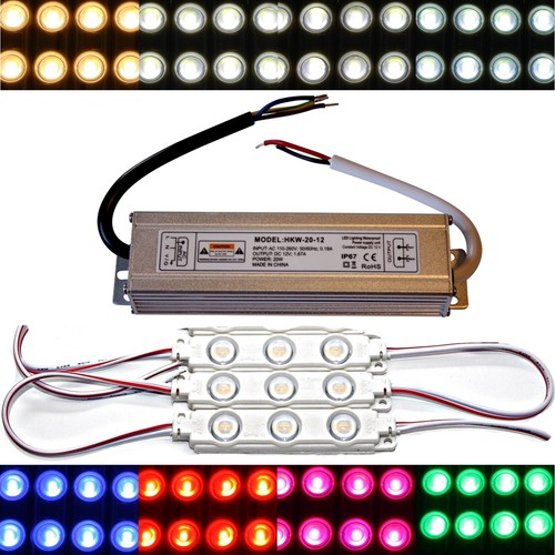 LED Module + Netzteil - 12V - 5730 SMD Chip warmweiß kaltweiß Injektion 6500K - Bild 3 von 9