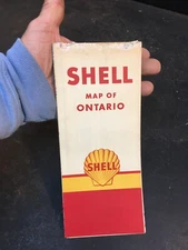Vintage Shell Gas Station Ontario Canada   Area Map Circa 1960s  Gas Station Map