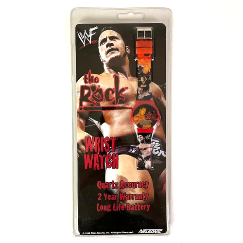 Nelsonic Vintage The Rock WWF Digitaluhr WWE 1999 Dwayne Johnson Armbanduhr - Bild 1 von 7