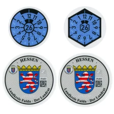 Fulda Germany License Plate Complete Sticker Set