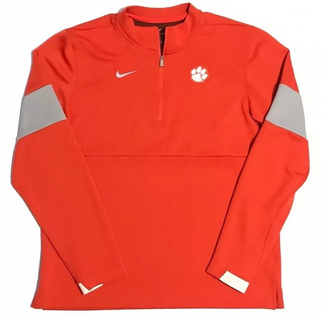 Clemson Tigers Orange Nike Dri Fit 1/4 Zip Pullover Jacket Size Mens Medium | eBay