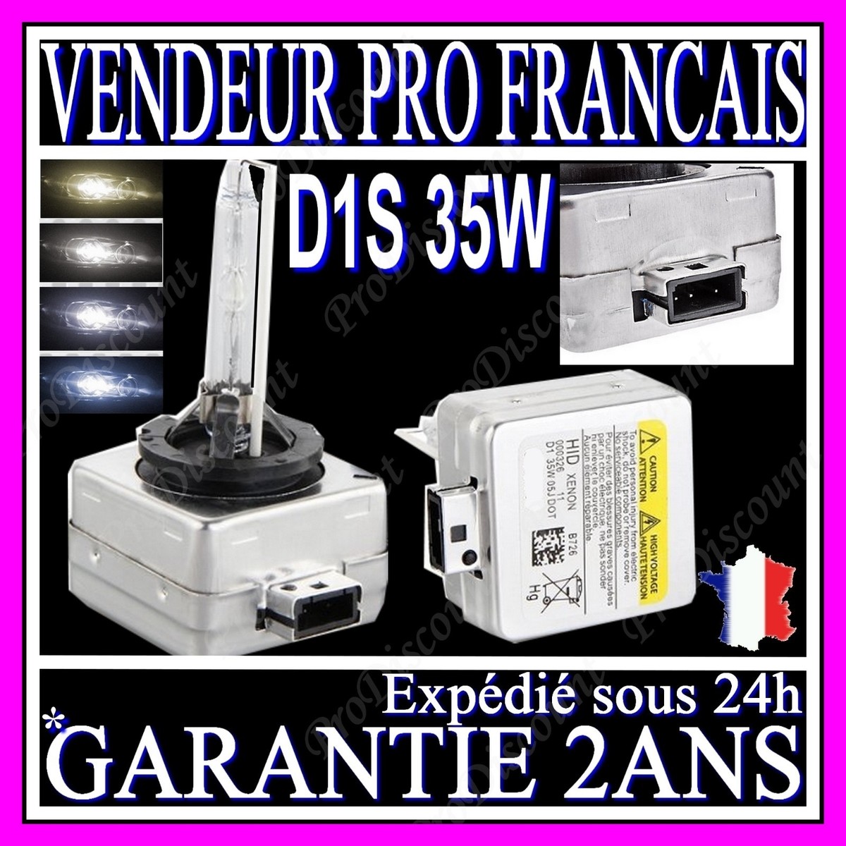 D3S 35W Bixenon Ampoule Phare Xénon Lampe Hid Kit 12V Voiture 4300K - Foto 5