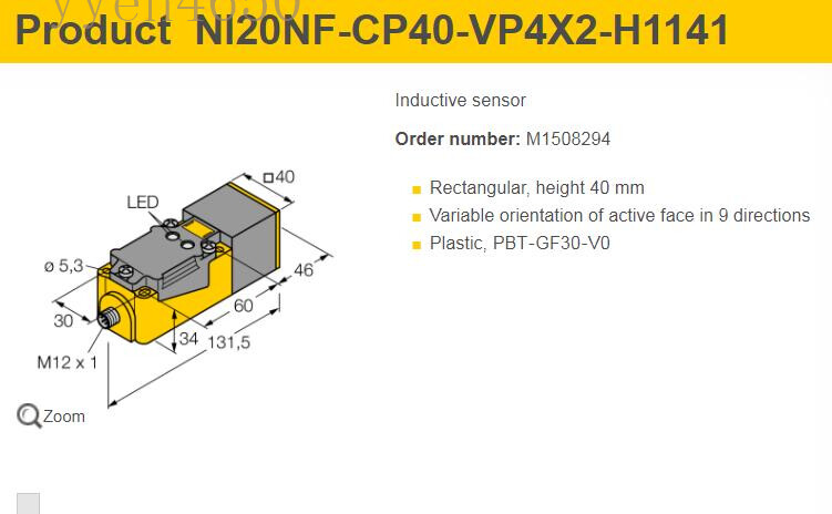 ONE Brand NEW TURCK NI20NF-CP40-VP4X2-H1141