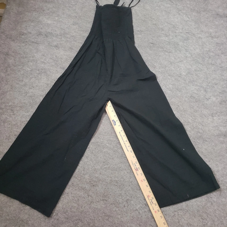 Mono MinkPink para mujer S pequeño negro sin tirantes sin mangas pierna ancha una pieza Foto 4 de 4