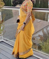 Fancy Women Ethnic Pakistani Bollywood Saree Sari Party Wear W/Designer Blouse