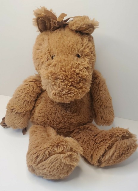 Jellycat Piper Pony Brown Horse Plush Stuffed Animal Suede Trim 17