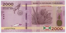 Burundi 2000 Francs 4-7-2018 Pick 52 UNC Uncirculated Banknote