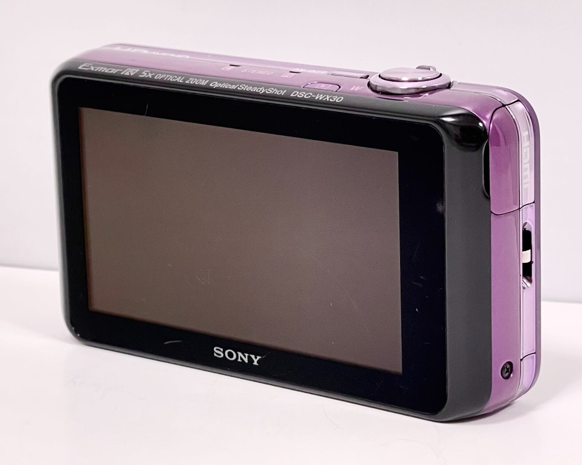 EXC+3] SONY Digital Camera DSC-WX30 Violet Cyber shot 5.0x Optical