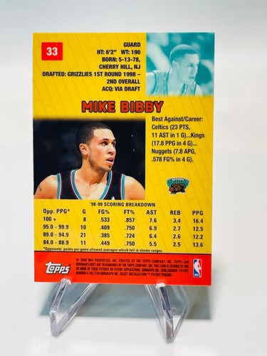 MIKE BIBBY 1999-00 Bowmans Best #33 Grizzlies - Picture 2 of 2