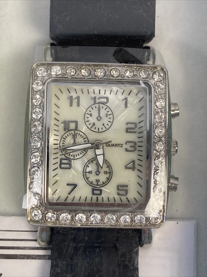 3 件全新手表 Collezio 石英带橡胶表带 2 黑色 1 灰色 全新带盒 — 第 4/4 张图片