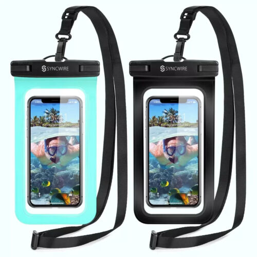 2pc Waterproof Pouch Underwater Swimming Pool Floating Case Dry Bag Mobile Phone - Picture 2 of 9