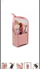 Zipper, stand up, Cosmetics Storage Bag Makeup Brush Travel Pouch Pink OR Black.