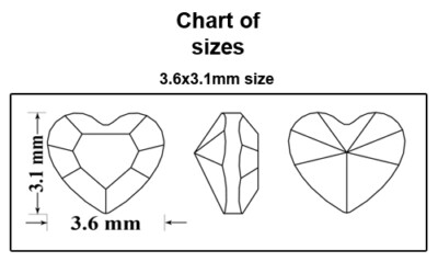 Primero 4883 Mini Heart 3.6x3.1mm Crystal (5 Stk Produktbild-Vorschau 4
