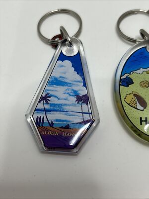 Aloha! Collection of 6 Hawaii Vacation Keychains Metal