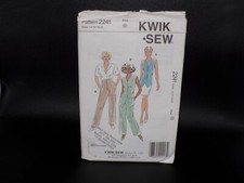 KWIK SEW 2241 - LADIES SLEEVELESS VEST TOP PLEATED PANTS PATTERN 14-20 FF