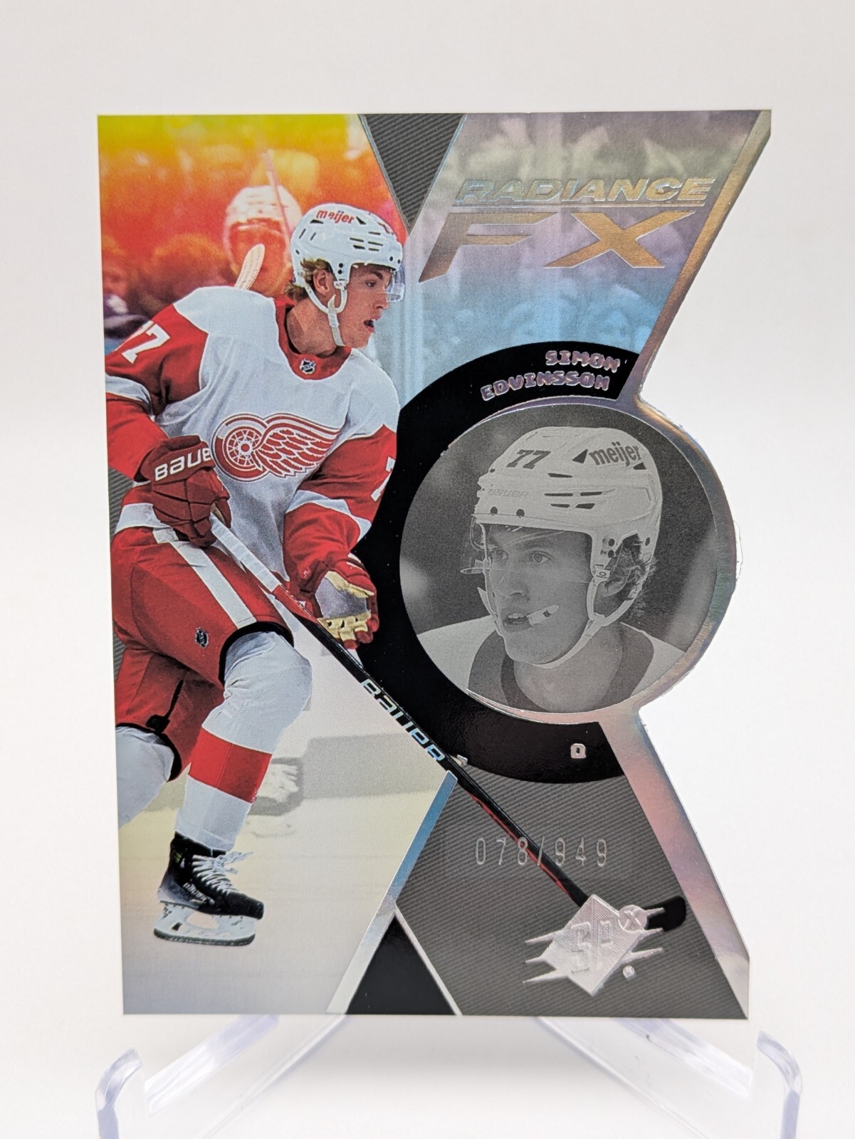 💥2023-24 Upper Deck SPX Simon Edvinsson #RFX-65 Radiance FX SP Die-Cut #78/949