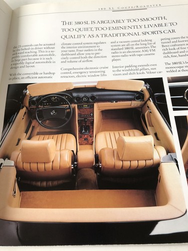 1985 Mercedes Benz S Class 36-page Dealer Sales Brochure - Picture 10 of 10