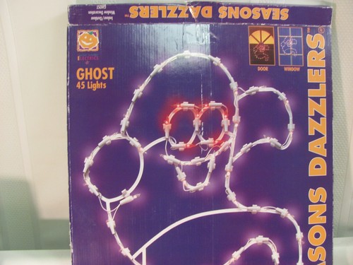 Vintage Seasons Dazzlers LightUp Ghost/Halloween Silhouette 45 Lights 1996 - Picture 6 of 14