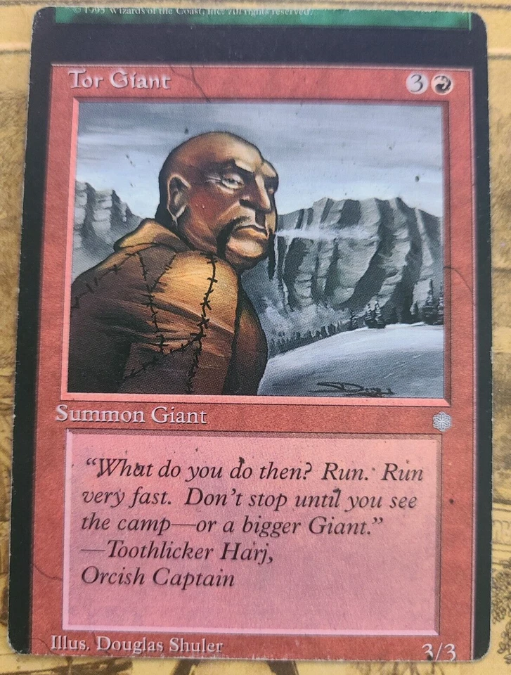 MTG ICE AGE MISCUT CONNECTORS Tor Giant + Cooperation Factory Cut Misprint Error - Image 2 of 4