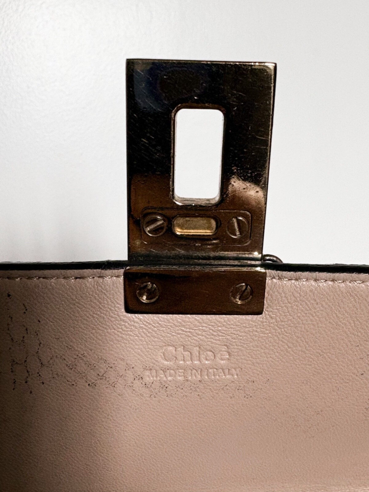 Authentic Chloé Drew Black Python Leather Medium … - image 9