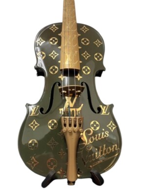 国内即発 モノグラム LVポップ プリンテッドカーフ ★ LV POP ★ Rare LOUIS VUITTON fppopart Violin Metal Green Gold Epoxy