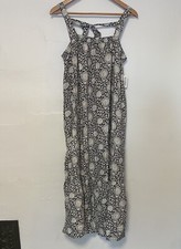 Old Navy Women's Midi Black Floral Sundress Large Cottagecore Prairie Country