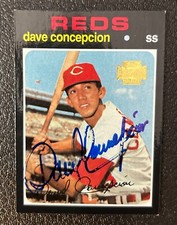 DAVE CONCEPCION SIGNED AUTOGRAPHED  2001 Topps Archives rc  # 14  REDS