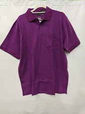 Scandia Woods  Men's Short   Sleeve Fushia collared  Tshirt    Size Lg