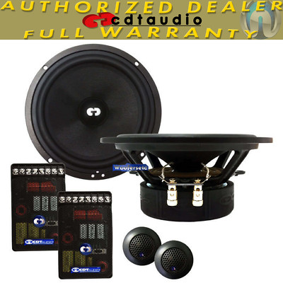 CDT AUDIO ES-620 EUROSPORT 6.5'' 2-WAY COMPONENT SPEAKERS CROSSOVERS TWEETERS NEW