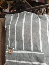 3 Pc Jellymoni King Sz Striped Cotton Duvet Cover with 2 King Sz Shams