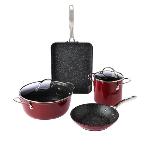 Juego de utensilios de cocina antiadherentes Curtis Stone 6 piezas Dura-Pan caja abierta - Imagen 3 de 4